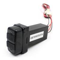 DC12V 2.1A พอร์ต USB คู่สำหรับรถยนต์ Mitsubishi