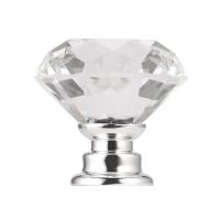 Elife 30Mm Diamond Clear Crystal Glass Door Pull Drawer Knob Handle Cabinet