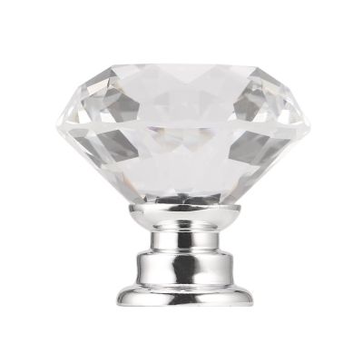 Elife 30Mm Diamond Clear Crystal Glass Door Pull Drawer Knob Handle Cabinet