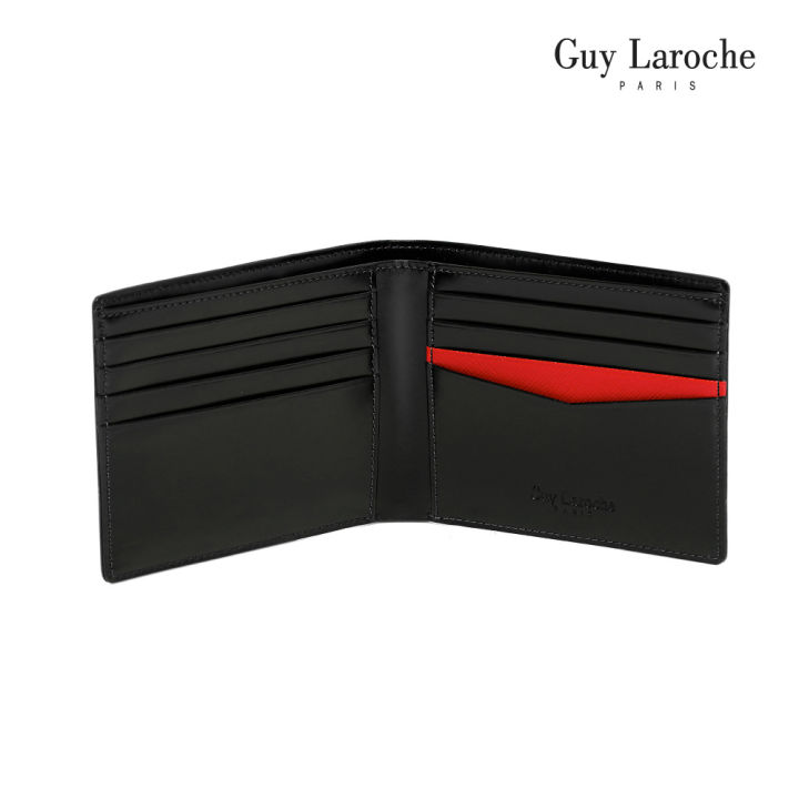 guy-laroche-กระเป๋าธนบัตรพับสั้น-รุ่น-logan-สีดำ