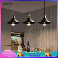 GOECO แขวนโคมไฟเพดานอุตสาหกรรมโคมไฟระย้าวินเทจสำหรับห้องนั่งเล่นห้องใต้หลังคาห้องรับประทานอาหารตกแต่งไฟบาร์วินเทจ E27