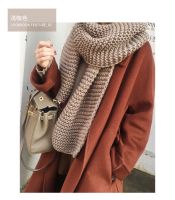 Unisex Long Knitted Scarf Winter Thick Warm Pashmina Women Hand Crochet Bib Snood Korean Fashion Couple Shawl Scarves Stole Men