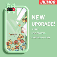 เคส JIUMOO สำหรับ Realme C2 C2S เคส A1K OPPO แฟชั่นลายดอกไม้สวยงามสีสันสดใสน่ารักน้อยมอนสเตอร์กล้องนิ่มสำหรับเลนส์กันกระแทกแบบใสเคสมือถือเคสป้องกันซิลิโคนเรียบง่าย