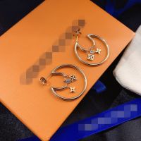 Fashion L-Vi Earring Titanium Steel Letter Logo Ear Hoop Stud Earrings Womens Jewelry