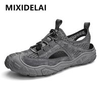 New Outdoor Genuine Leather Sandals Non-slip Men 39;s Casual Sneakers Comfortable Beach Sandals Summer Men 39;s Breathable Mesh Shoes