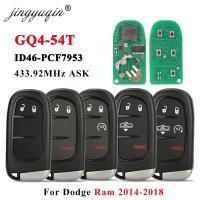 GQ4-54T Jingyuqin รีโมทกุญแจรถกระบะ ID46สำหรับ Dodge Ram 1500 2500 3500 2014 2015 2016 2017 2018 Keyless FOB 433Mhz 2/3/4/5 BT