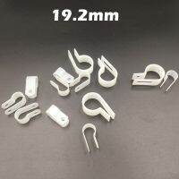 【CW】 150pcs 19.2mm White Plastic Wire Hose Tubing Fanstening R Type Line Card Fixed Cable Tie Mount Organizer Holder Clip Clamp