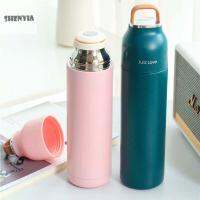 SHENYIA 500มล. ของขวัญชาสแตนเลสปีนเขาเดินทางแก้วกาแฟกระติกน้ำสุญญากาศกระบอกน้ำ