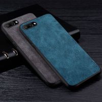 ☜✹ↂ Premium PU Leathe Phone Case for Huawei Honor 10 Scratch-Resistant Solid Color Cover for Honor 10 Case