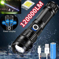 XHP100พลังงานสูงไฟฉาย Led แบบชาร์จไฟได้4 Core ไฟฉายซูม Usb โคมไฟมือสำหรับตั้งแคมป์กลางแจ้งและใช้ในกรณีฉุกเฉิน