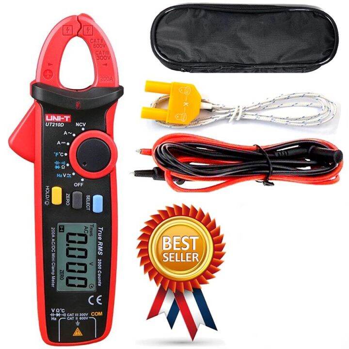 UNIT รุ่น UT210C , UT210D , UT210E Mini Digital Clamp Meters ACDC 200A/AC 200A/DC แคล้มป์