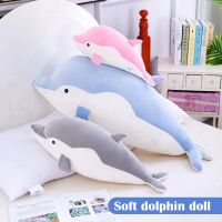 Dolphin Plush Toys Lovely Stuffed Soft Animal Pillow Dolls for Children Girls Sofa Sleeping Pillow Cushion Gift