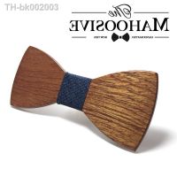 ▥✼ Mahoosive Wood Bow Tie Mens Wooden Bow Ties Gravatas Corbatas Business Butterfly Cravat Party Ties For Men Wood Ties