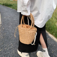 Rattan Weave Bag New Womens Bags Womens Shoulder Bag Hand-Woven Vegetable Basket Hand Bag Stylish Beach Womens Bag Straw