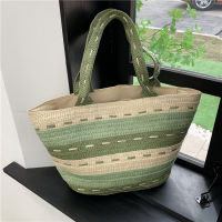 New Vegetable Basket Womens Retro Handbag Woven Flower Basket Shoulder Bag Beach Shoulder Bag Handmade Straw Bag