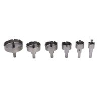 6Pcs 22-65Mm Hss Hole Saw Set Carbide Tip Tct Core Drill Bit Hole Saw For Alloy Stainless Steel Cutter Power Tool Accessories