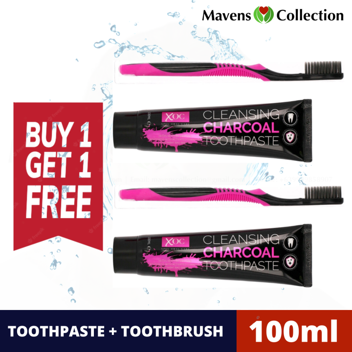 (Buy 1 Take 1) XOC Cleansing Charcoal Toothpaste 100ml with Free