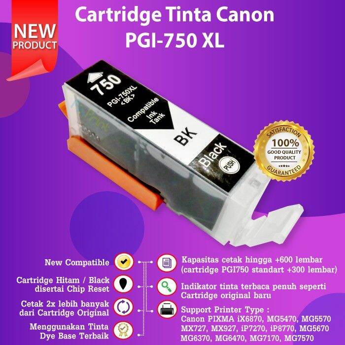 Cartridge Tinta PGI 750 CLI 751 Canon IX6770 IX6870 MX927 MX927 IP7270
