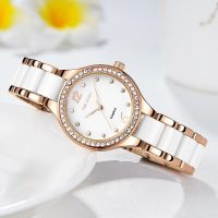 luxury net red womens watch waterproof calendar ceramic temperament T64