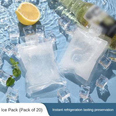 ถุงใส่น้ำแข็งที่เติมน้ำได้จาก FLEWWER แบบพกพาถุงน้ำแข็งใช้ซ้ำได้ถุงเก็บ PE ใส่ผลไม้ใช้ในครัวเรือนและอาหารทะเล