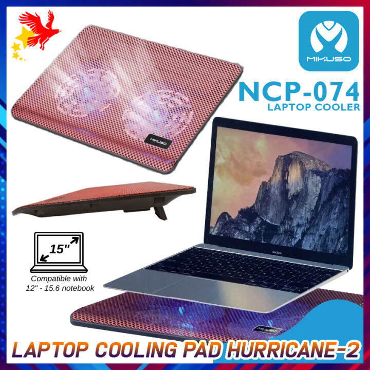 MIKUSO NCP074 Dual Fan Laptop Cooling Pad Hurricane2 Notebook Cooling