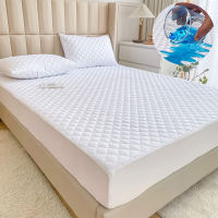 WOSTAR ผ้าคลุมที่นอนกันน้ำ Quilted Thicken 90X190Cm Single Double Elastic Fitted Sheet Style Bed Protection Pad King Size