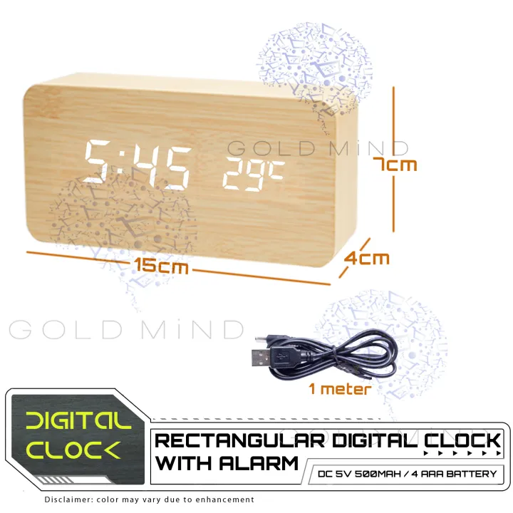Digital Alarm Clock 2021 Upgraded, Wooden Clock Instructions Upgrade Version