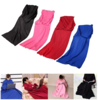 Home Winter Warm Fleece Mermaid Blanket Kids Throw Bed Wrap Super Soft Sleeping Bed Blanket Robe Cloak With Sleeves 4 Colors