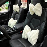 Car Headrest Bow Shape Soft Texture Pain Relief Car Pillow Waist Rest Pillow Car Neck Pillow for Automobile