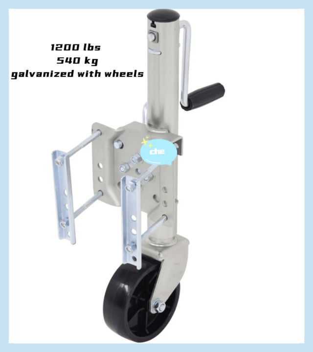 Load-bearing 1200 lbs hand trailer jack outrigger guide wheel knight wheel  support wheel