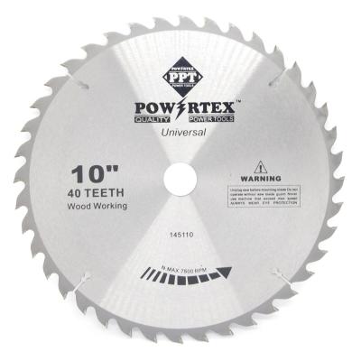 POWERTEX ใบเลื่อยวงเดือนสำหรับตัดไม้ ขนาด 10นิ้ว  40ฟัน (10 40T) ใบเลือยแข็งแรง ตัดไว  เสียงเงียบ