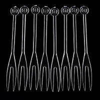 GNStore[COD] 500PCS MINI Fruit Fork ส้อมพลาสติกทิ้งสำหรับ PARTY BBQ sticks Picks set