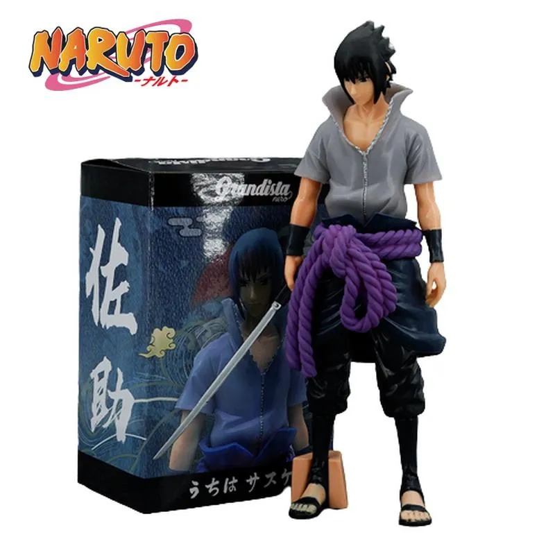 Bandai NARUTO Anime Uchiha Sasuke Figura Altura 24cm PVC Material Desktop  Decoração Coleção Periférica Estatueta Uma Peça - AliExpress