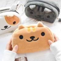 10 pcslot Cute Cartoon Cat Large Capacity Plush Pencil Bag Pouch Case Pencilcase Stationery Organizer for School Student