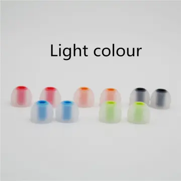 3.8mm Soft Silicone In-Ear Earphone Covers Earbud Tips Ear Buds Eartips  Dual Color Ear Pads Cushion For Headphone 10pcs/5pairs