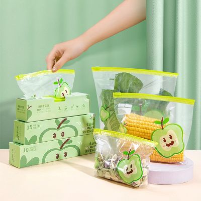 Reusable Ziplock Fresh-keeping Leakproof Bag Storage Food Food Freezer Bag Silicone Fruit Sealed And Vegetable Bag Bag 20pcs