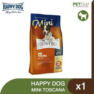 [PETClub] Happy Dog Mini Toscana - อาหารสุนัขพันธุ์เล็ก กลูเต็นฟรีดสำหรับสุนัขที่ทำหมัน 3 ขนาด [300g. 1kg. 4kg.]