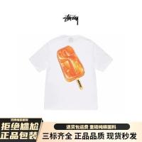 ❐❃ Summer new STUˉSSYˉ trendy popsicle printed round neck pure cotton short-sleeved T-shirt for couples same style for men and women