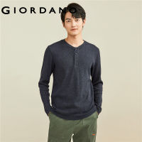 Giordano เสื้อยืดแขนยาวผู้ชาย เสื้อแฟชั่นผช ลุคสตรีท สไตล์เกาหลี Free Shipping 01022805