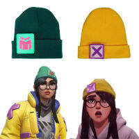 เกม VALORANT Killjoy คอสเพลย์เครื่องแต่งกายหมวกถักฤดูหนาว Warm สีเหลืองสีเขียว Beanie หมวก Hip Hop Unisex Prop อุปกรณ์เสริม Gifts