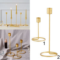 [HOMYL1]Iron Candle Holder Candlestick Tealight Wedding Party Home Decor S