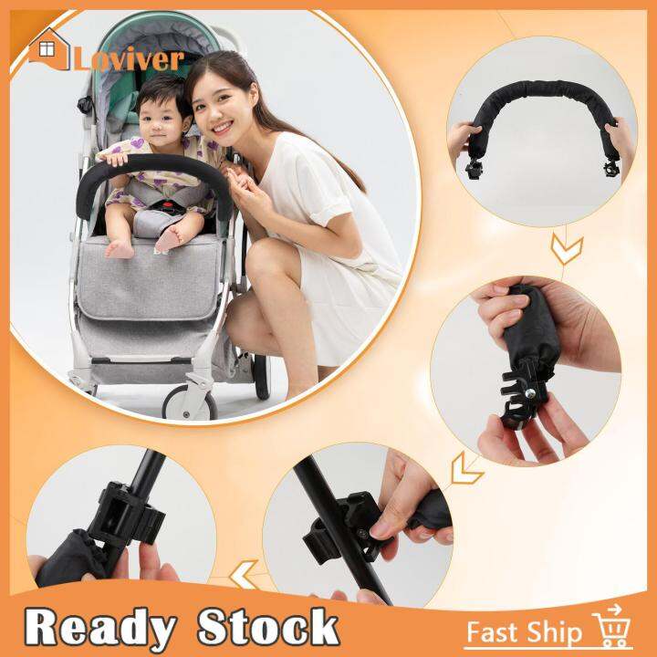 Loviver Stroller Support Bar Handrail Stroller Safety Bar for Pushchair