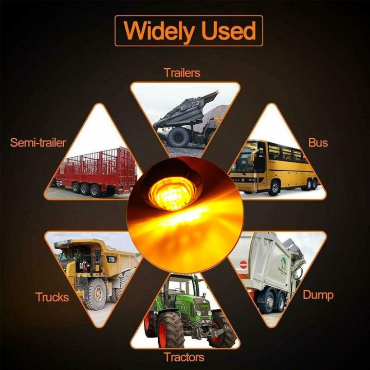 cw-2pcs-12v-3led-3-4-round-amber-trailer-chrome-side-marker-lights-trucks-tractors-clearance-lights-lamp-bullet-waterproof-red