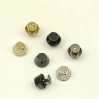 6pcs 12mm Handbag Bottom Protecting Feet Nail Bucket Shape Flat Studs Screw Back Spikes Rivets Leather Craft Bag Purse Decor