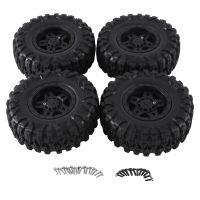 4 PCS 120mm 2.2 Beadlock Wheel Rim Tire Set Nylon+Rubber RC Accessories for 1/10 RC Crawler Car Axial SCX10 Wraith Capra RR10 RBX10 Traxxas TRX4