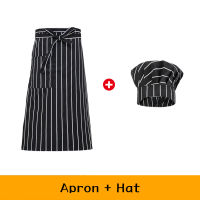 Women Men Chef Coat Long Sleeves Solid Color Chef Jacket Waiter Uniform Apron Hat Restaurant Ho Kitchen Barber Works Clothes