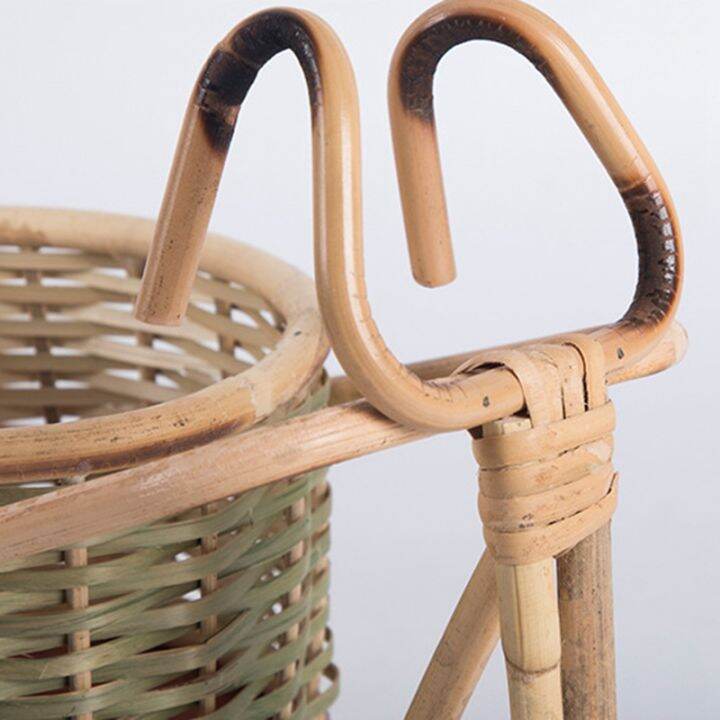 bamboo-handmade-woven-straw-fruit-basket-wicker-rattan-food-bread-organizer-kitchen-decorative-bicycle-gift-neatening-organizer