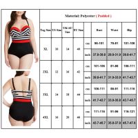 Plus Size Swimsuit Padded Push-Up y Beach Swimwear for Women