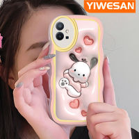 YIWESAN เคสสำหรับ Vivo T1 5G T1 Pro S15e 5G IQOO เคส Z6 Lite 3D การ์ตูนดีไซน์ใหม่ Pochacco กรอบครีมกันกระแทกแบบใสนิ่มเคสมือถือโปร่งใสลายกล้องถ่ายรูปฝาครอบป้องกันอ่อนโยนเรียบง่าย