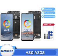 6.4 "ซูเปอร์ AMOLED สำหรับ Samsung Galaxy A30 SM-A30แอลซีดี A305แสดงผลหน้าจอสัมผัสดิจิตอลสำหรับซัมซุง A30S A307F ส่วนประกอบจอแอลซีดี